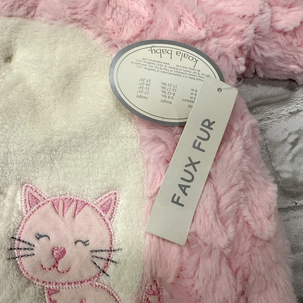 Infant Baby Girls Winter Jumpsuit 6M Pink‎ Fur Hooded Outfit Kitten Warm Fuzzy